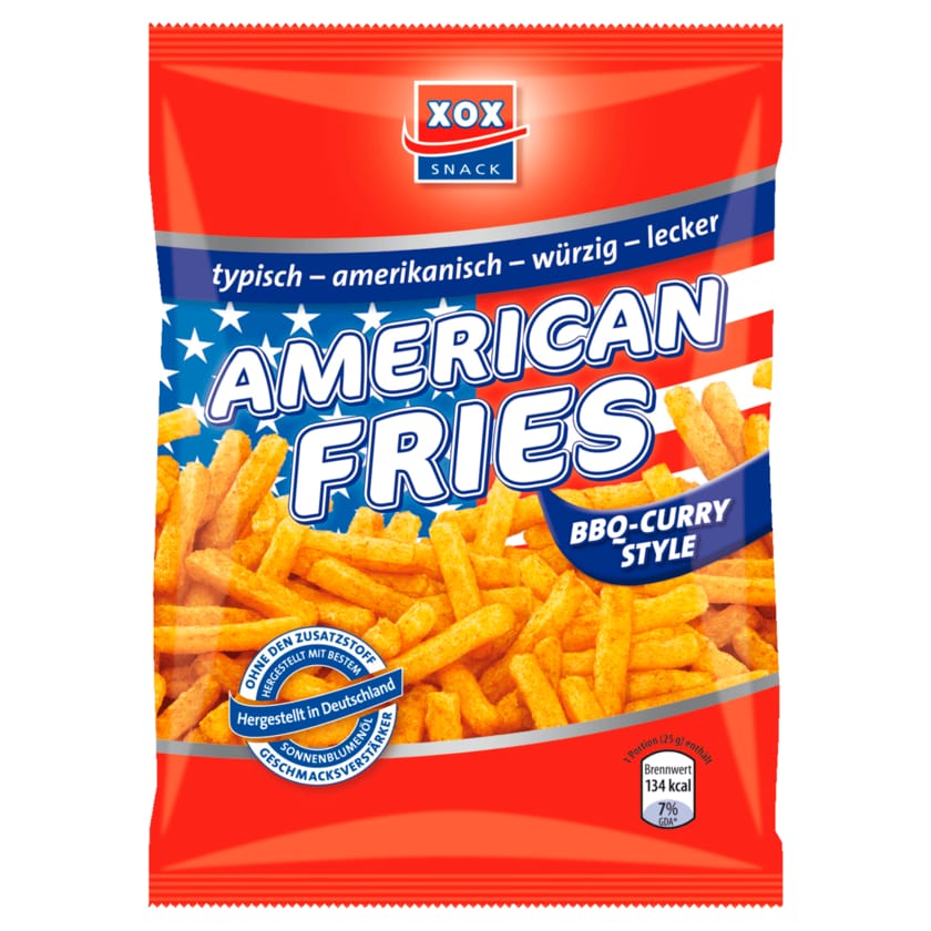 Xox American Fries BBQ-Curry Style 125g